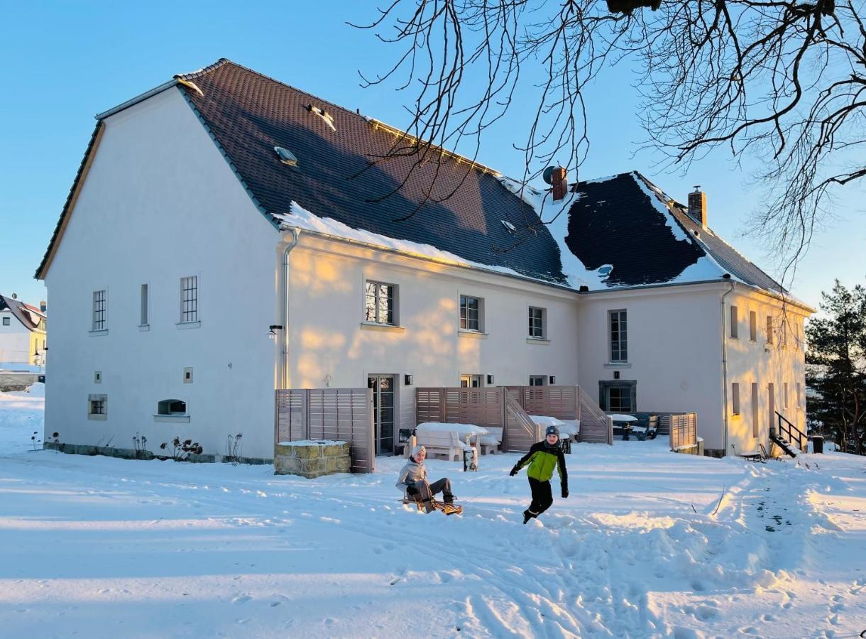 Farmhouse Eckartsberg Im Zittauer Gebirge - Ferienwohnung Mit 2 Schlafzimmern, Terrasse Und Wallbox Mittelherwigsdorf ภายนอก รูปภาพ